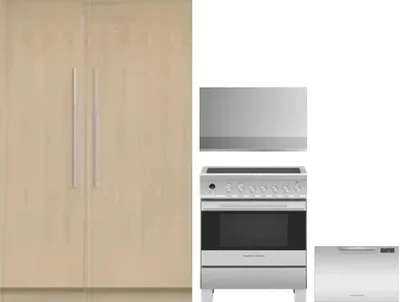 5 Piece Package Includes Refrigerator, Freezer, Range, Hood And Dishwasher